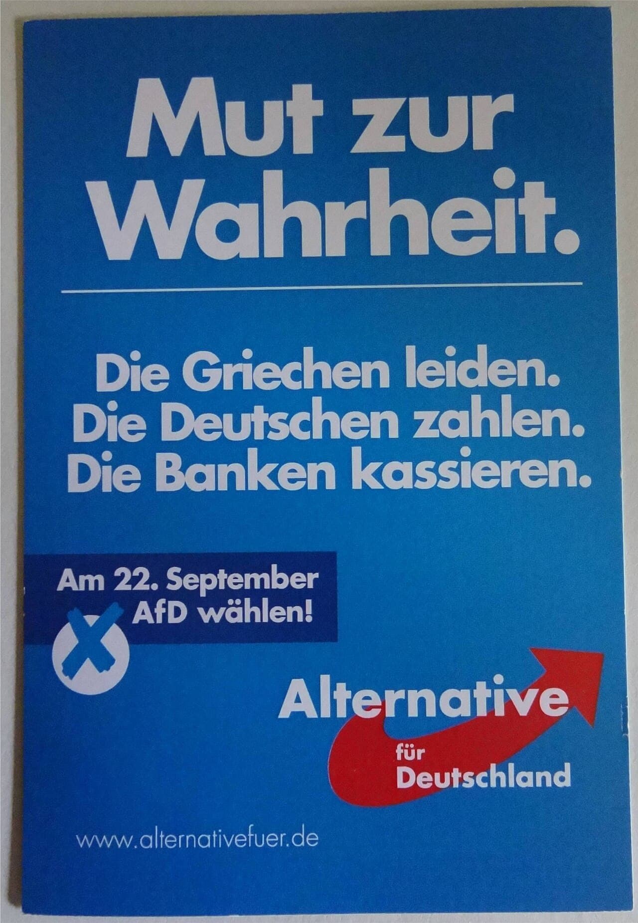 Affiche électorale de l’AfD