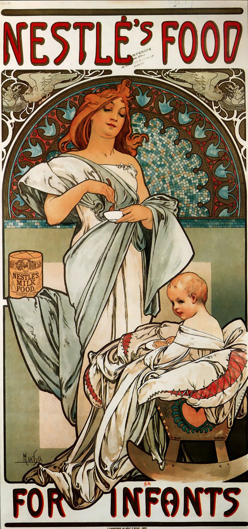 Ancienne publicité Nestlé pour l'alimentation infantile